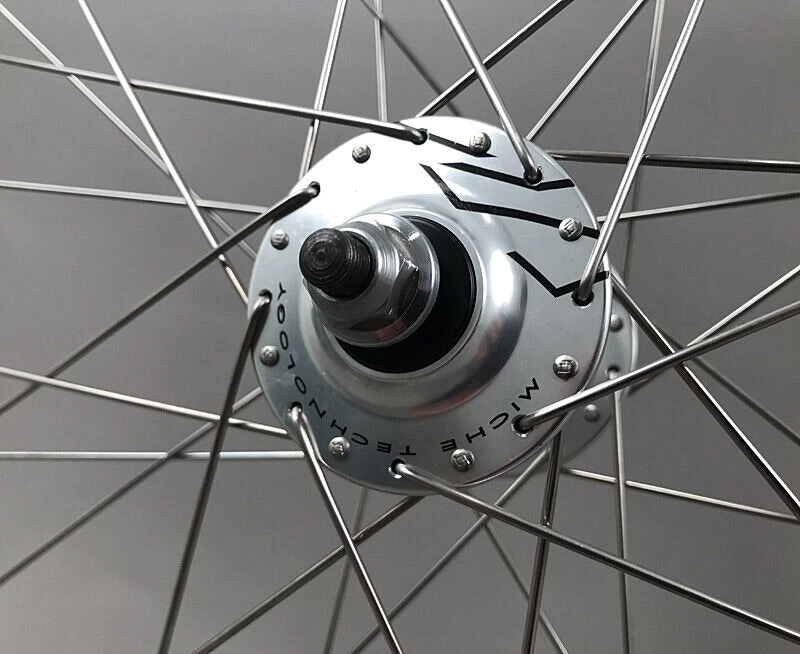 Velocity A23 Silver Rims Miche Pista Hubs Single Speed Track Bike Wheelset Fx/fx 4 Velocity A23 Silver Rims Miche Pista Hubs Single Speed Track Bike Wheelset Fx/fx - Image 2