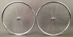 H Plus Son Archetype Polished SILVER 32h Fixed Gear Track Bike Wheelset
