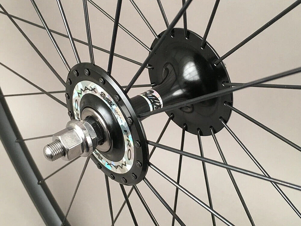 H Plus Son Archetype Black Rims Suzue ProMax Hubs Track Bike Fixed Gear Wheelset 10 H Plus Son Archetype Black Rims Suzue ProMax Hubs Track Bike Fixed Gear Wheelset - Image 8