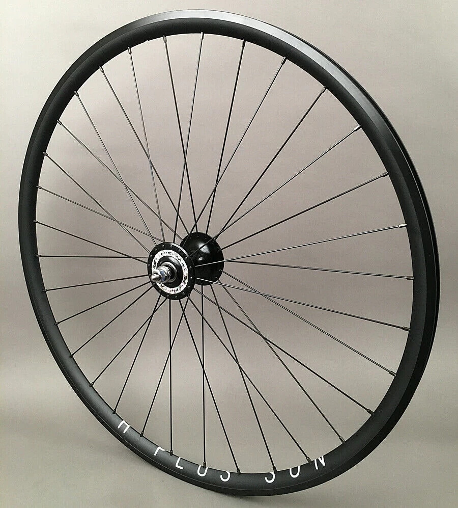 H Plus Son Archetype Black Rims Suzue ProMax Hubs Track Bike Fixed Gear Wheelset 4 H Plus Son Archetype Black Rims Suzue ProMax Hubs Track Bike Fixed Gear Wheelset - Image 2