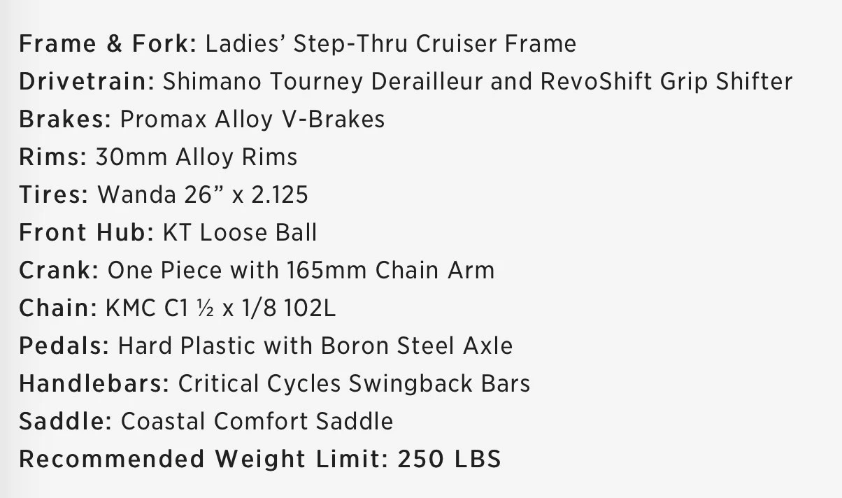 Retrospec Chatham Beach Cruiser Step-Thru 7-Speed 26" - Matcha Green 2022 5 Retrospec Chatham Beach Cruiser Step-Thru 7-Speed 26" - Matcha Green 2022 - Image 3