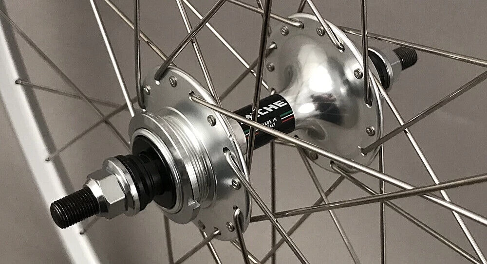 Velocity A23 Silver Rims Miche Pista Hubs Single Speed Track Bike Wheelset Fx/fx 6 Velocity A23 Silver Rims Miche Pista Hubs Single Speed Track Bike Wheelset Fx/fx - Image 4