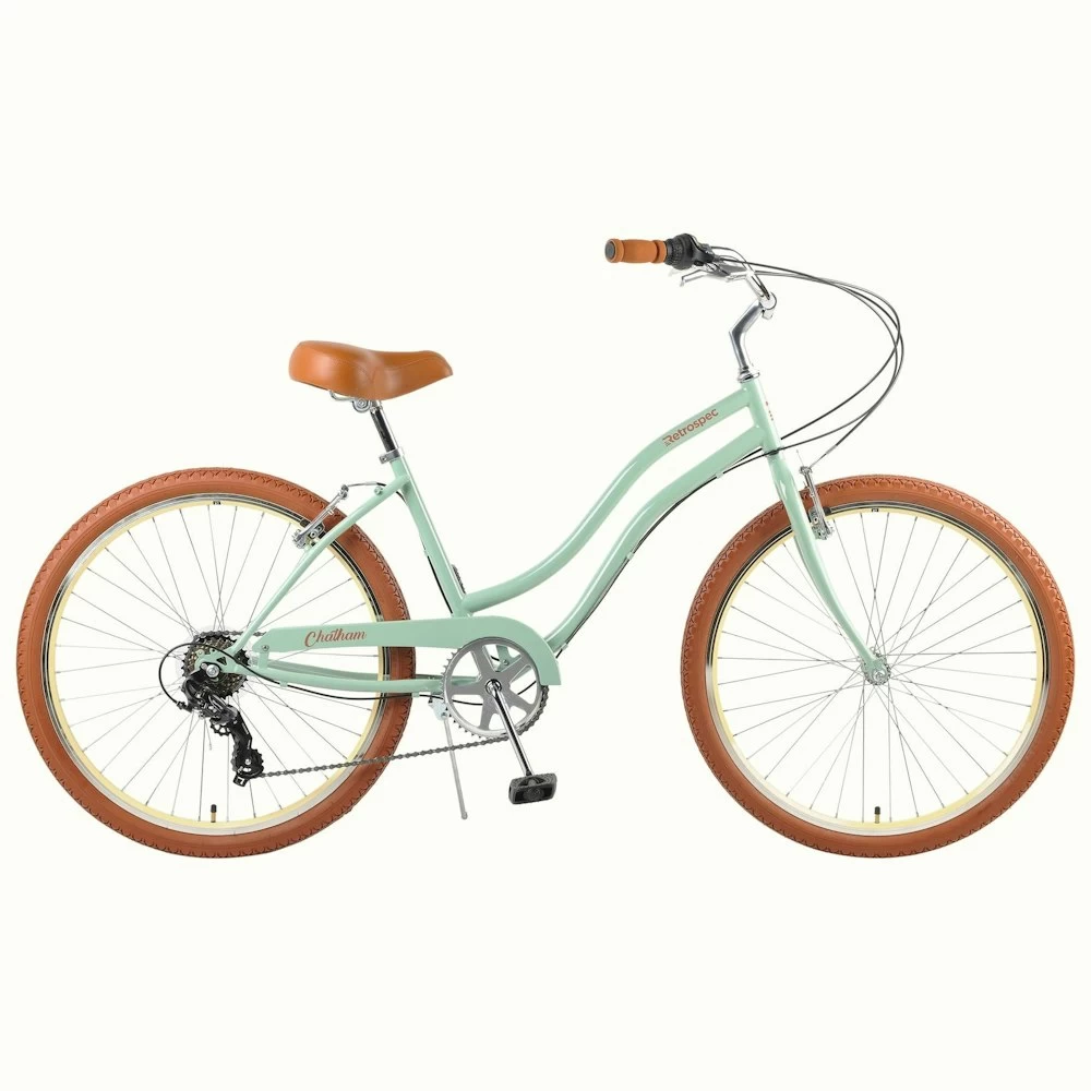 Retrospec Chatham Beach Cruiser Step-Thru 7-Speed 26" - Matcha Green 2022 3 Retrospec Chatham Beach Cruiser Step-Thru 7-Speed 26" - Matcha Green 2022