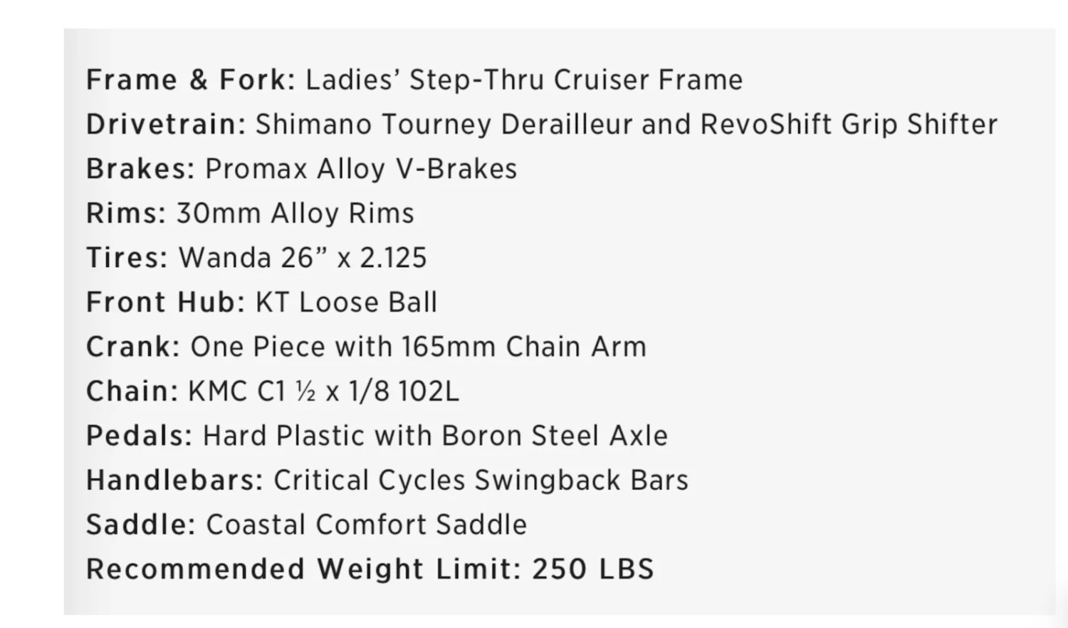 Retrospec Chatham Beach Cruiser 1-Speed 26" - Matte Silver/Cardinal 2021 7 Retrospec Chatham Beach Cruiser 1-Speed 26" - Matte Silver/Cardinal 2021 - Image 5