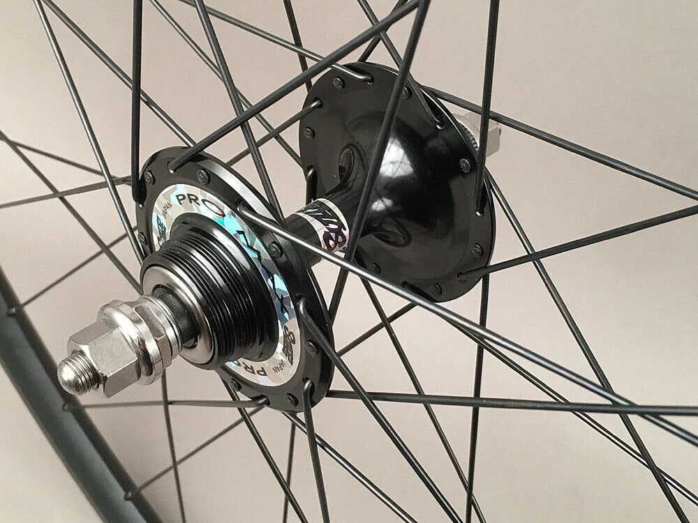 H Plus Son Archetype Black Rims Suzue ProMax Hubs Track Bike Fixed Gear Wheelset 9 H Plus Son Archetype Black Rims Suzue ProMax Hubs Track Bike Fixed Gear Wheelset - Image 7