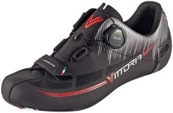 Vittoria Cycling Shoes Vittoria Fusion 2 Road Cycling Shoes, Black/Red - EU 38.5 (US Men's 6.5, Women's 8)