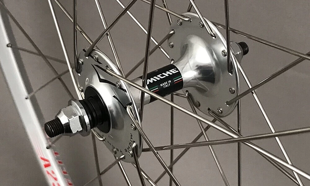 Velocity A23 Silver Rims Miche Pista Hubs Single Speed Track Bike Wheelset Fx/fx 7 Velocity A23 Silver Rims Miche Pista Hubs Single Speed Track Bike Wheelset Fx/fx - Image 5
